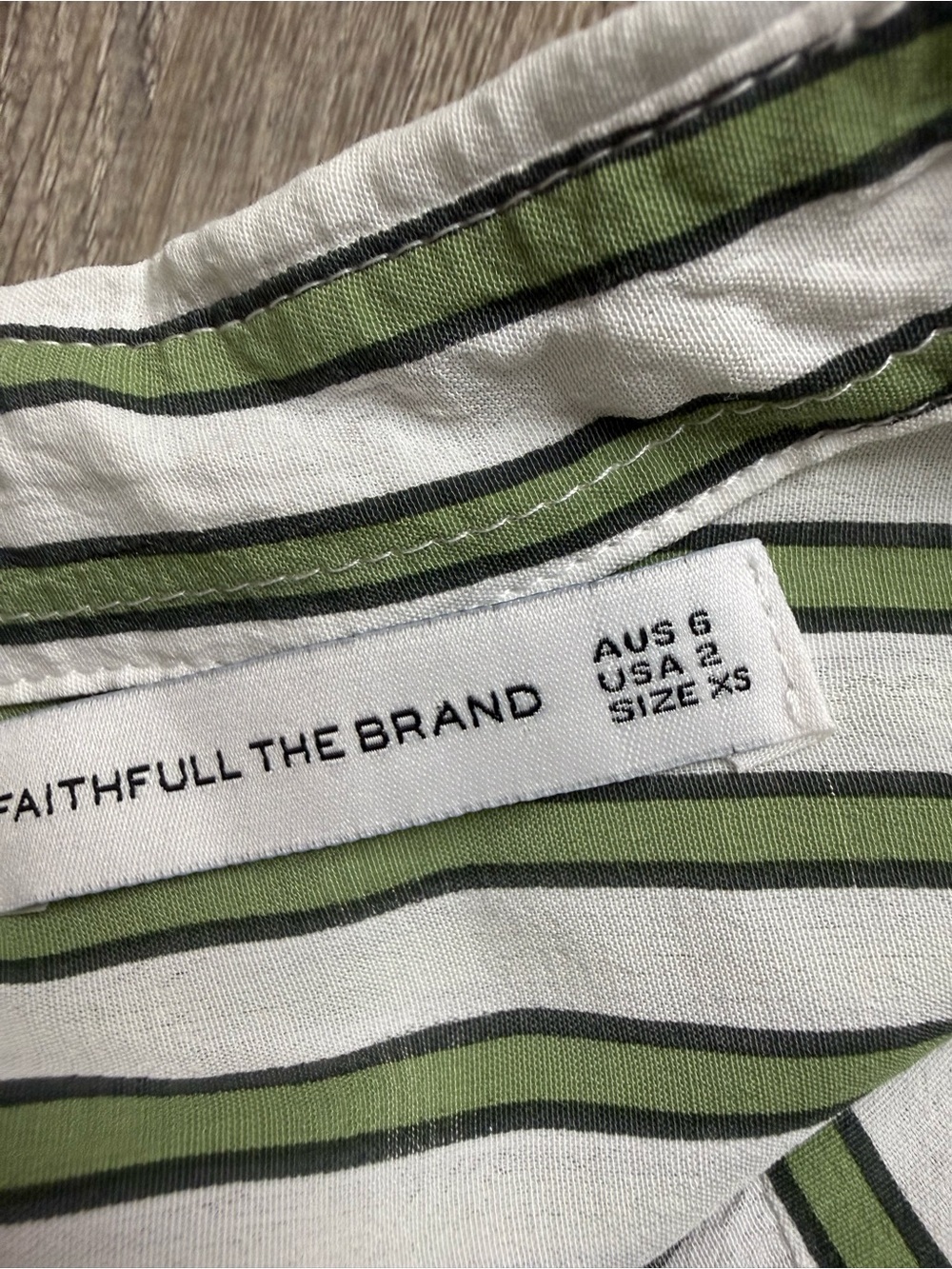 Faithfull the Brand Porte Shirt Dress Almeria Stripe Size 2 - Picture 6 of 11